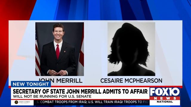 Alabama Secretary of State John Merrill admits to affair with woman will not run for office in 202