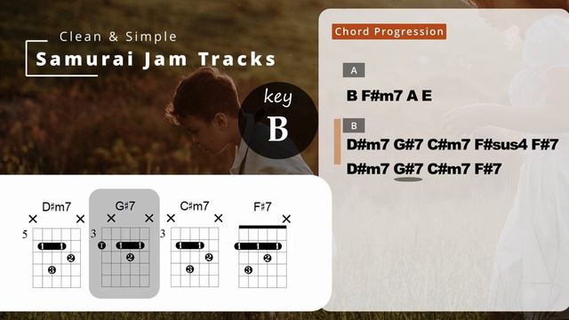 Pop Rock Guitar Backing Track in B