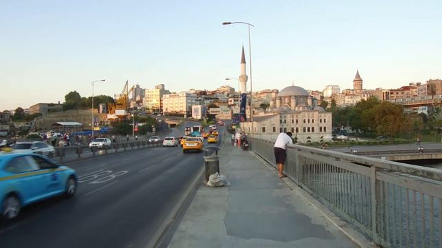 Walk around Istanbul. [4K]  Aksaray - Golden Horn - Galata Tower - Istiklal.