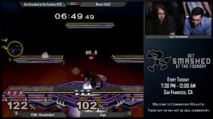 Get Smashed at the Foundry #55 - Winner Ro32: FF|Mr. B (C. Falcon/Ganon) vs Sage (C. Falcon)