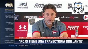 Las palabras de Gabriel Milito, DT de Estudiantes de La Plata por el retorno de Rojas al equipo