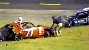 Gene Glover and Dale Jarrett Hard Crash at Charlotte