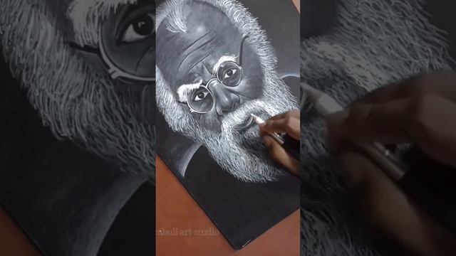 Thanthai Periyar Drawing on black paper #periyar #drawing #art #pencildrawing #dravidarkazhagam