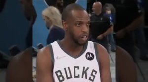 Do it again." ￼ Khris Middleton on Coach Bud's message to the reigning champion s. NBAMediaDay