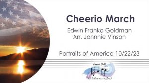 Cheerio March | Edwin Franko Goldman | Arr. Johnnie Vinson | Forest Hills Adult Community Band