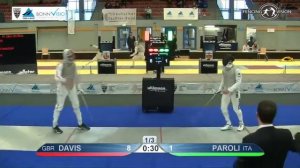 FE M F Individual Bonn WC 2016 T16 06 blue DAVIS GBR vs PAROLI ITA