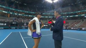 Bianca Andreescu Reacts To Advancing To Round of 16