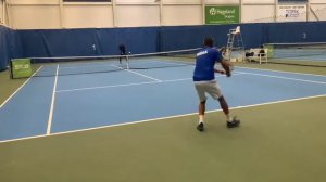 2022 Davis Cup India vs Norway- Ramkumar Ramanathan hitting with coach Zeeshan Ali