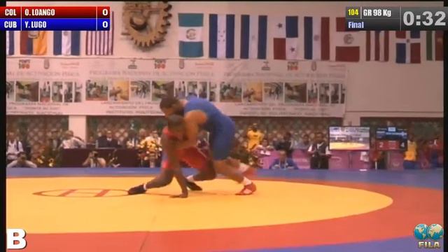 Final Grecorromana 98 Kg (COL) Oscar LOANGO vs (CUB) Yasmany Daniel LUGO смотреть онлайн