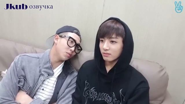BTS  - RM и Чонгук   Минута английского   ( 30.08.2015 ) Русская озвучка (720p)