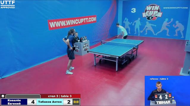 Ковалёв Евгений 3-1 Табаков Антон   Турнир Восток 5 WINCUP 23.09.21 Прямая Трансляция Зал3