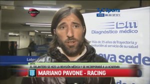 Mariano Pavone  "Tendré que demostrar para entrar al equipo"