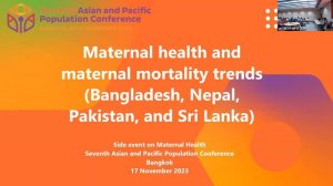 APPC Side Event on Harnessing Regional Learning for Accelerating the Reduction of Maternal Morbidit