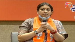 Hathras & Farmer bill पर central Minister Smriti Irani  press Gandhinagar से LIVE