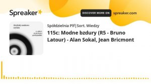 115c: Modne bzdury (R5 - Bruno Latour) - Alan Sokal, Jean Bricmont