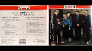 GRIGORI ZHISLIN, violin and FRIEDA BAUER, piano play Prokofiev, Stravinsky, Shostakovich