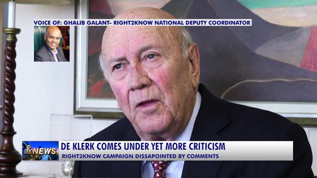 DE KLERK COMES UNDER YET MORE CRITICISM смотреть онлайн