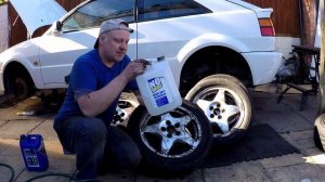 How you shouldn't clean baked on brake dust, finding wheels for the Corrado, with great results