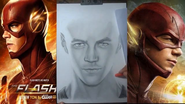 Speed Drawing: Barry Allen ( The Flash ) Grant Gustin!! смотреть онлайн