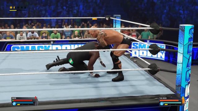 WWE Full Match - The Rock Vs. Omos Jordan : SmackDown Live Full Match