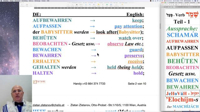 777 - code 6  - SCHAMAR - Teil 1   JeHoVaH - 15.03.2019 - ישוע ... שמר  יהוה