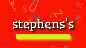 HOW TO SAY STEPHENS'S? #stephens's