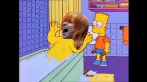 Bart hits Hayley with a chair