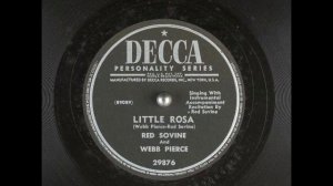Little Rosa ~ Red Sovine and Webb Pierce with Instrumental Accompaniment (1956)
