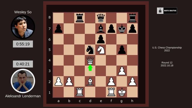 Aleksandr Lenderman vs Wesley So: U.S. Chess Championship 2022 смотреть онлайн