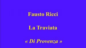 Fausto Ricci   La Traviata   Di Provenza   Parlophon P 8937 energistré le 4 octobre 1929