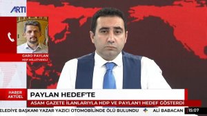 HDP Mv. Garo Paylan, ASAM tarafından HDP'nin ve kendisinin hedef gösterilmesini değerlendiriyor