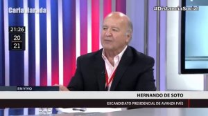 EXCANDIDATO HERNANDO DE SOTO EN CANAL N// CLASE MAGISTRAL /////PEDRO CASTILLO