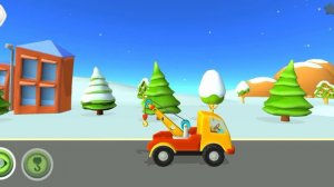 Развивающие игры для детей. Грузовичок Лëва и машинки. Собираем эвакуатор, едем забирать машины.