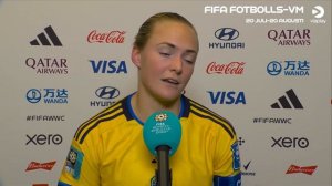 Magdalena Eriksson after Sweden win against the USWNT on penalties in the Round of 16