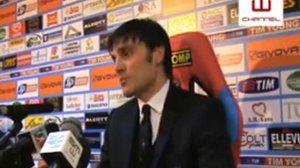 Catania - Genoa 12.02.2012 Vincenzo Montella in sala stampa