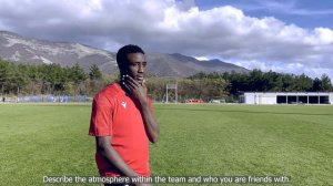 BABA N'DIAYE ANSWERED A FEW QUESTIONS AFTER TRAINING.