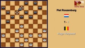 Hugo Verpoest (BEL) - Piet Roozenburg (NED). World Championship in International Draughts. 1956.