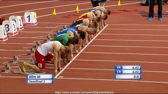 European Indoor Championships Prague - Richard Kilty 6.53 - Men's 60 Metres Semi Final 3 смотреть онлайн