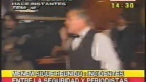 Ex presidente Carlos Menem detenido en tribunales. Incidentes en el hotel donde se hospeda (2)