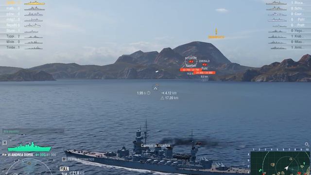 World of warships Andrea Doria  Buonasera