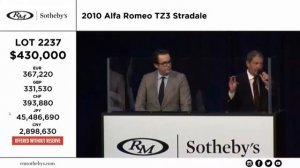 RM. Sothebys Selling the Aston Martin DB5, the Alfa Romeo TZ3, and the Fiat 8V