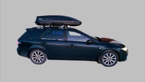 Автобокс Way-box Gulliver 520 чёрный на Mazda 6 универсал