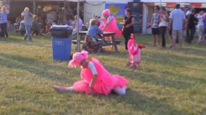 Funny pair of ballerinas at 2013 The Larmer Tree Festival