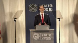 Onstage at the Reagan Library with with Senator Tom Cotton