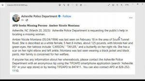 MISSING AMBER MONTANA FROM TEXAS AND HARDLEY ANY MAINSTREAM MEDIA COVERAGE