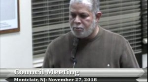 Montclair Town Council Meeting - November 27, 2018