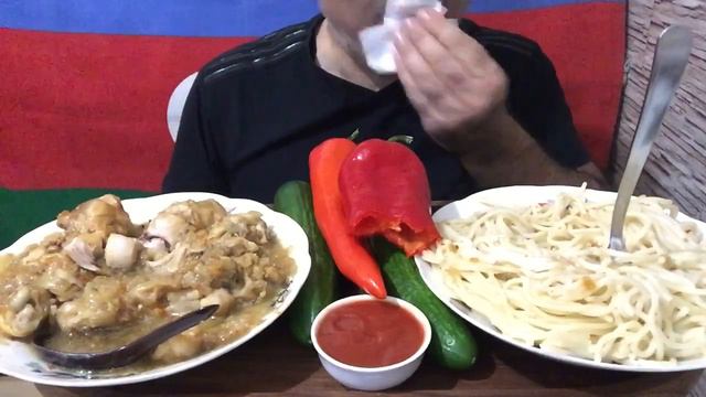 ASMR | MUKBANG | Souz from Chicken 🍗 Legs | Spaghetti 🍝 | Sweet Bell Pepper 🌶 | Cucumbers 🥒 смотреть онлайн