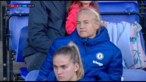 Pernille Harder being a mood in the stands