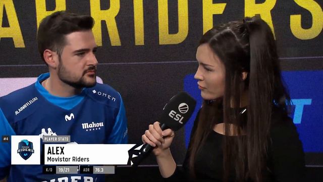 Funniest Alexs interview about the second map   Players vs Movistar Riders - ESL Pro League Seaso