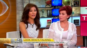 Julie Chen and Sharon Osbourne on season 6 of “The Talk”